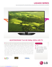 Lg 42LN5400 Manuals | ManualsLib