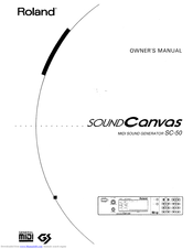 Roland Sound Canvas Sc 50 Manuals Manualslib