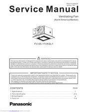 Panasonic FV-05-11VKSL1 Manuals | ManualsLib