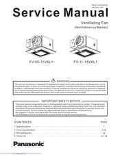 Panasonic FV-05-11VKL1 Manuals | ManualsLib