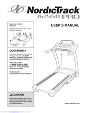 Nordictrack A2550 Pro Treadmill Manuals