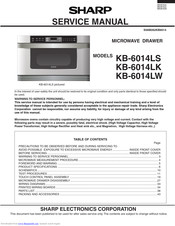 Sharp KB6014LK - Insight Pro Microwave Drawer Manuals | ManualsLib