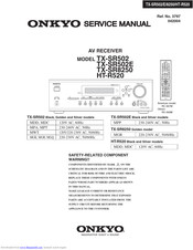 Onkyo Tx Sr502 Service Manual Pdf Download Manualslib