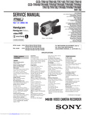 Sony Handycam Vision Ccd Trv49 Manuals Manualslib
