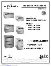 Alto Shaam 500 1d Installation Operation And Maintenance Manual