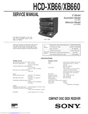 Sony Hcd Xb66 Service Manual Pdf Download Manualslib