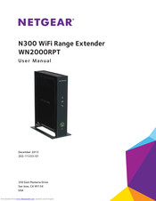 Netgear WN2000RPT - Universal WiFi Range Extender Manuals | ManualsLib