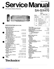 Technics SA-GX470 Manuals | ManualsLib