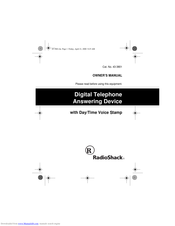 Radio shack Digital Telephone Answering Device Manuals | ManualsLib