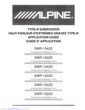 Alpine Swr 1542d Application Manual Pdf Download Manualslib