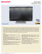 Sharp LC-C4655U - AQUOS Liquid Crystal Television Manuals | ManualsLib