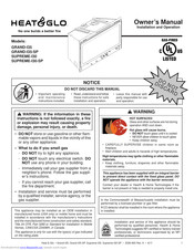 Heat Glo Supreme I30 Manuals