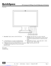 Hp LA1905wg - Widescreen LCD Monitor Manuals | ManualsLib