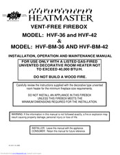 Heatmaster Hvf Bm 42 Manuals