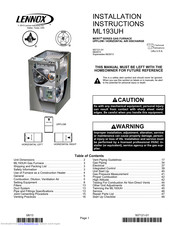 Lennox ML193UH Manuals | ManualsLib