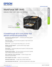 Epson WorkForce WF-3640 Manuals | ManualsLib