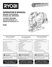 Ryobi P523 Manuals