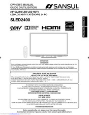 Sansui SLED2490 Manuals | ManualsLib