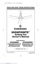 Emerson Highpointe Cf205bs00 Owner S Manual Pdf Download