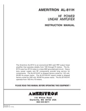 Ameritron AL-811H Manuals | ManualsLib