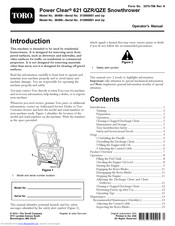 Toro Power Clear 621 QZE Manuals | ManualsLib
