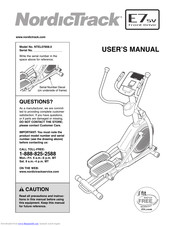 Nordictrack E7 SV Front Drive Manuals | ManualsLib