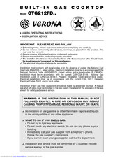 Verona Ctg212fd Series Operating Instructions Manual Pdf Download