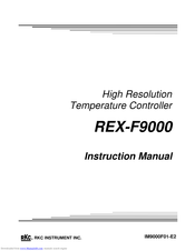 Rkc Instrument Rex F9000 Manuals Manualslib