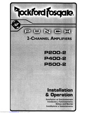 Rockford Fosgate Punch P400-2 Manuals