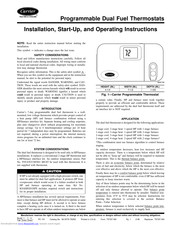 Carrier Programmable Dual Fuel Thermostats Manuals