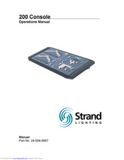 Strand Lighting 200 Console Operation Manual Pdf Download