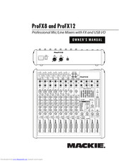 Mackie ProFX12 Manuals | ManualsLib