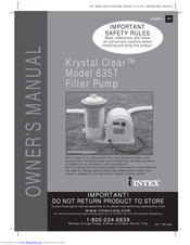 Intex Krystal Clear 635T Manuals | ManualsLib