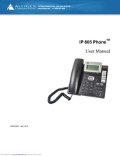 Altigen IP 805 Phone Manuals