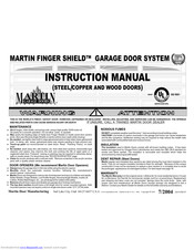 Martin Door Martin Finger Shield Manuals