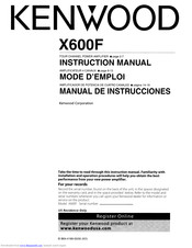 Kenwood X600F - Excelon - Car Amplifier Manuals | ManualsLib
