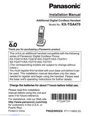 Panasonic KX-TGA470 Manuals | ManualsLib