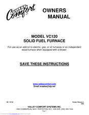 Valley Comfort Systems Vc120 Manuals