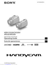 Sony camcorder hdr-xr550 user guide | manualsonline. Com.