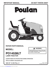 Poulan Pro PO14538LT Manuals