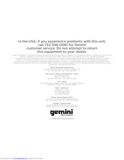 Gemini DRP-1 Manuals | ManualsLib