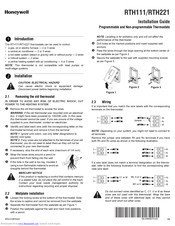 Honeywell RTH221 Series Manuals | ManualsLib