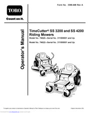 Toro TimeCutter SS 3200 Manuals | ManualsLib