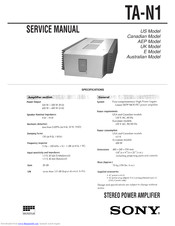 Sony Ta N1 Manuals Manualslib