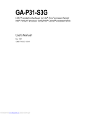 Gigabyte GA-P31-S3G Manuals