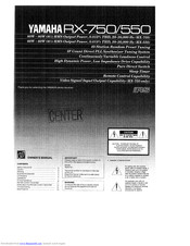 Yamaha RX-750 Manuals | ManualsLib
