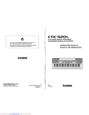 Casio CTK-520L Manuals | ManualsLib