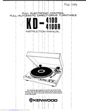 Kenwood KD-4100R Manuals | ManualsLib