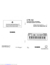 Casio CTK-50 Manuals | ManualsLib