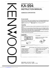 Kenwood KA-994 Manuals | ManualsLib